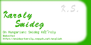 karoly smideg business card